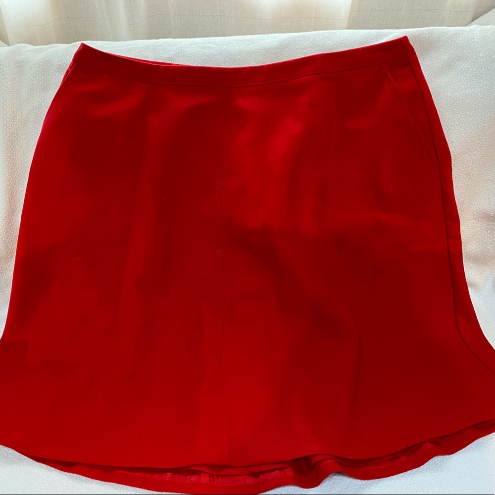 Anne Taylor Loft A-Line Skirt, red